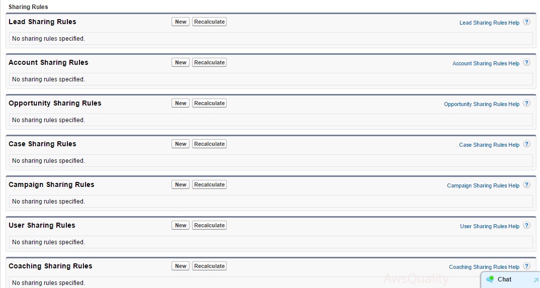 Salesforce sharing rules for different object