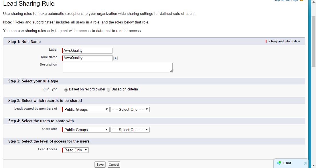 Salesforce lead sharing rule based on record owner