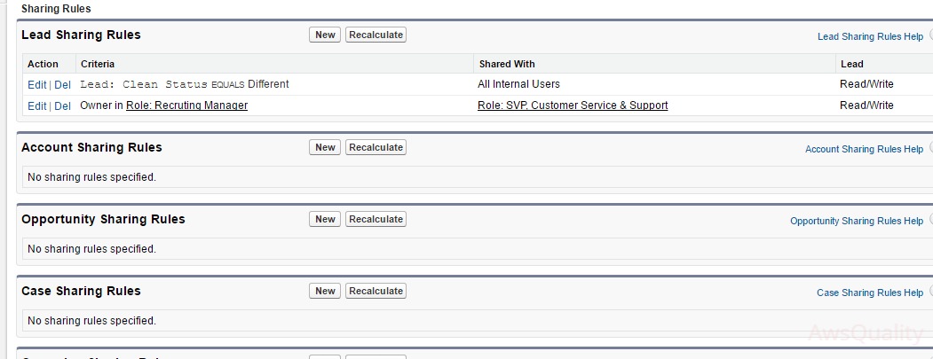 Salesforce lead sharing rule for both