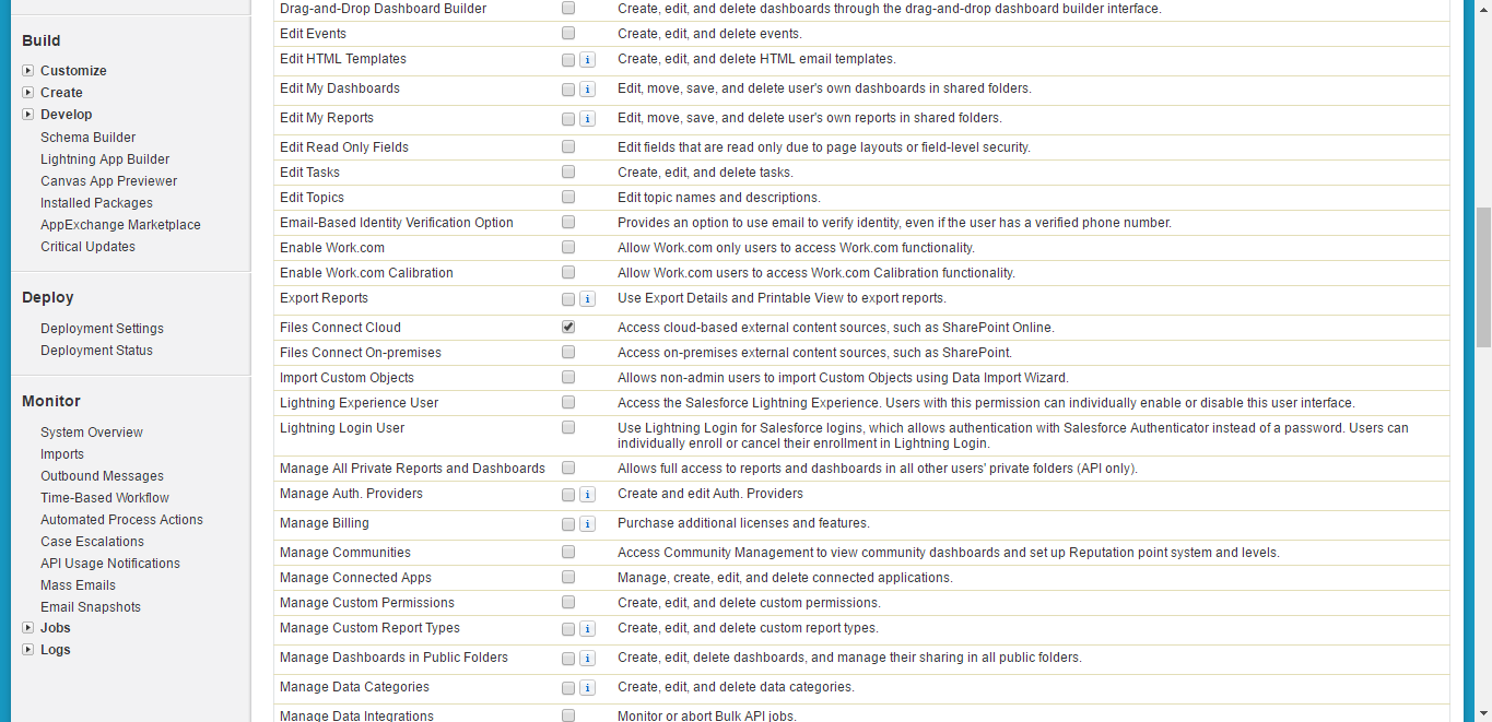 System Permissions in Salesforce