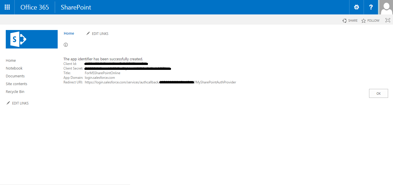 Salesforce Sharepoint Connect