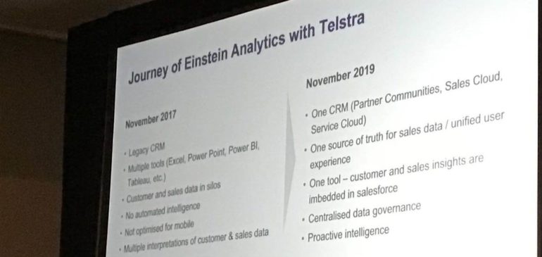 Telstra tackles sales data goals with Salesforce’s Einstein Analytics