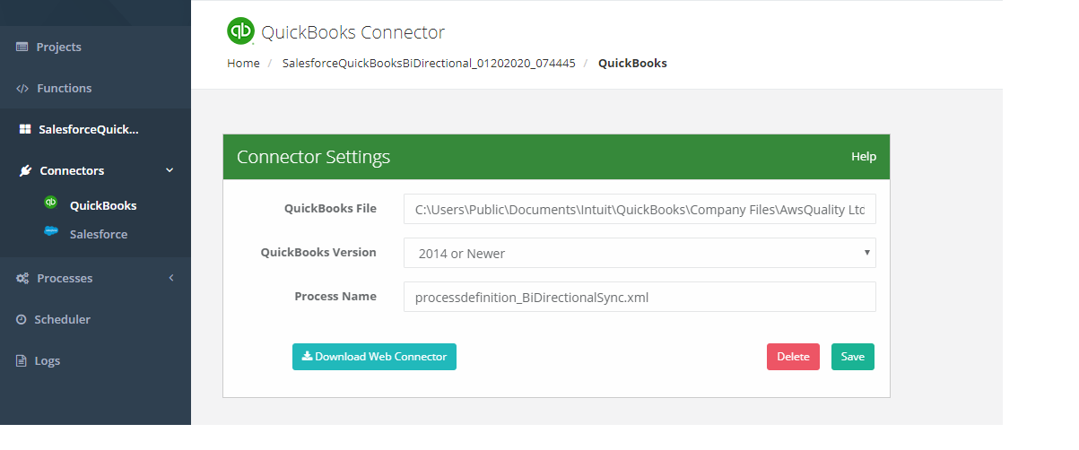 quickbook connector