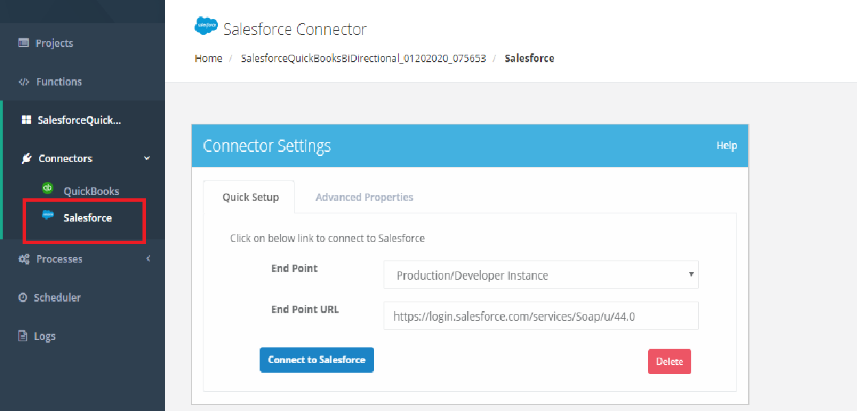 salesforce connection