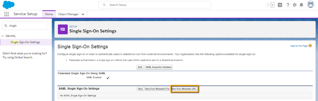 Salesforce Single Sign On