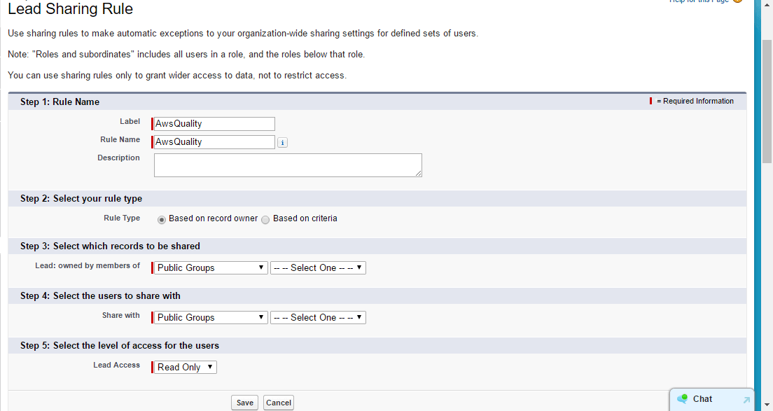 Salesforce lead sharing rule based on record owner