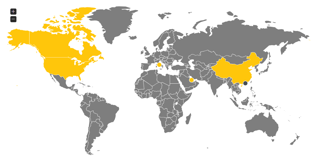 Regional + Location Marker Visualization map
